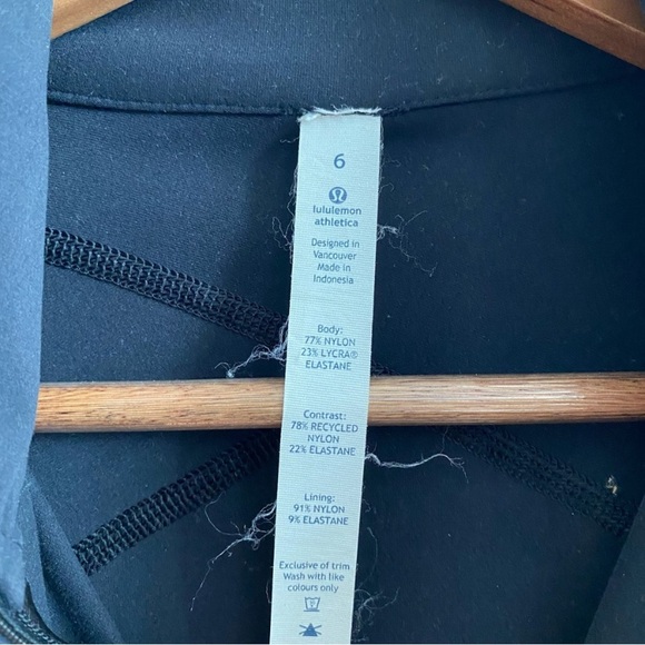 Lululemon Black Pullover Half Zip Sweatshirt Luxtreme 6 “Kriss Cross” Reflective - Picture 9 of 12